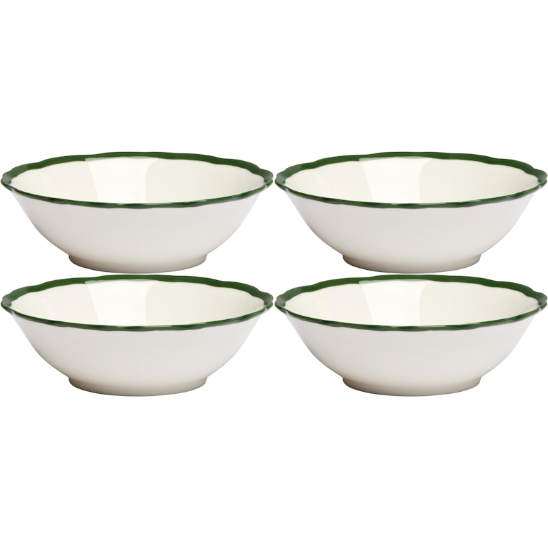 Fleur Skål 15 cm 4-pk, Mørkegrønn