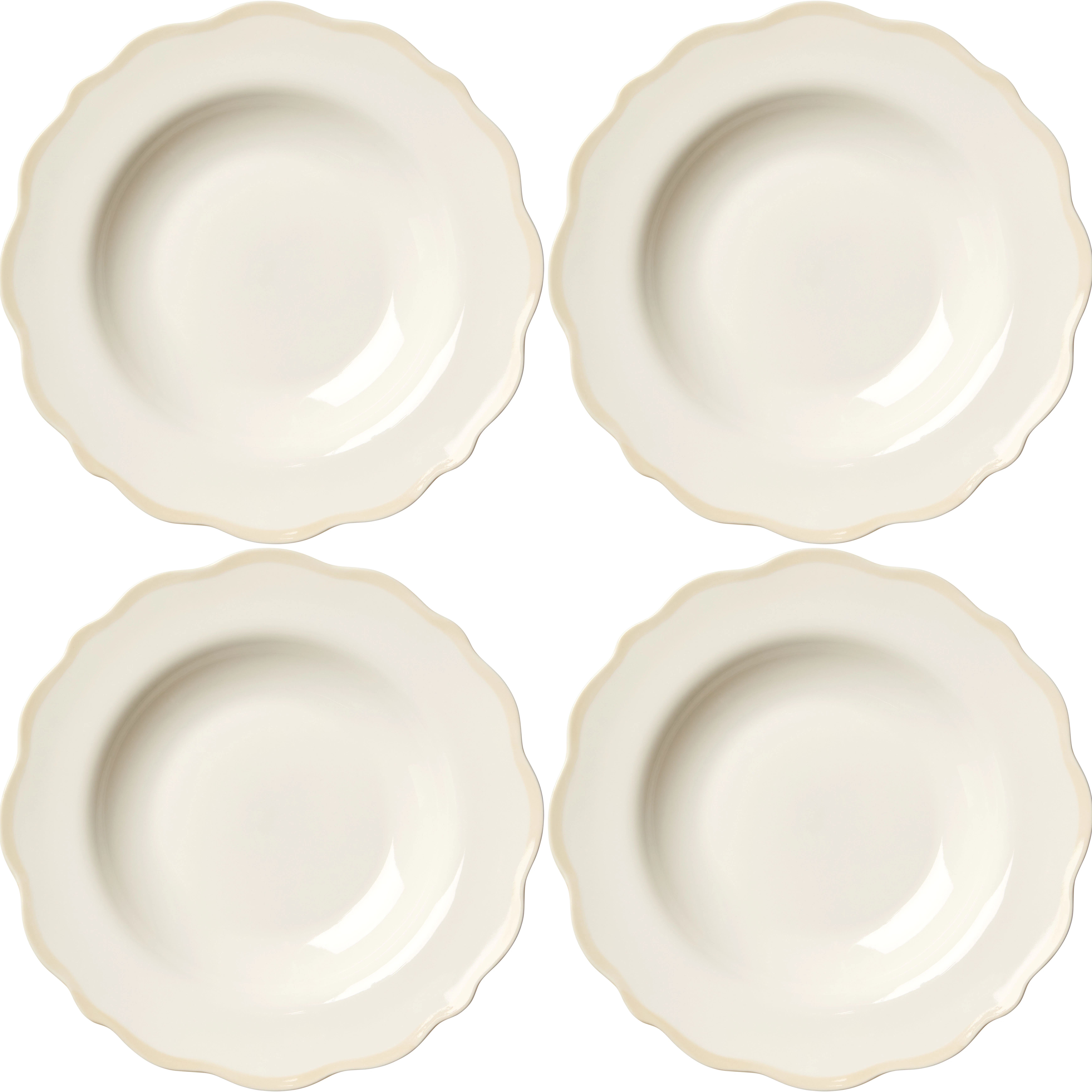 Decotique Fleur Sk&aring;l 23 Cm 4-pk  -  Serveringssk&aring;ler Keramikk Sand - 427705X4