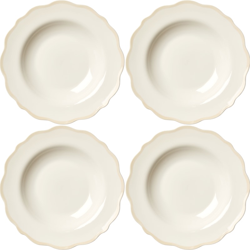 Fleur Skål 23 cm 4-pk, Sand