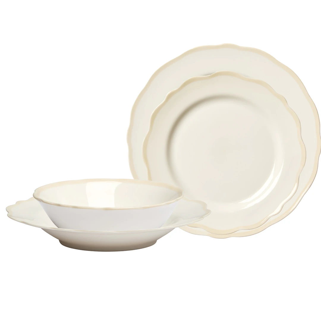 Decotique Fleur Startsett 16-pk  -  Serviser & Startsett Keramikk Sand - 427704X4+427705X4+427706X4+427707X4