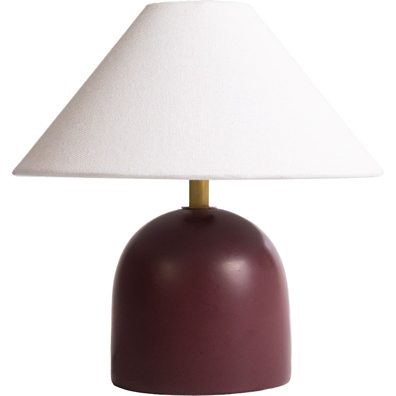 Flora Bordlampe 25 cm, Vinrød