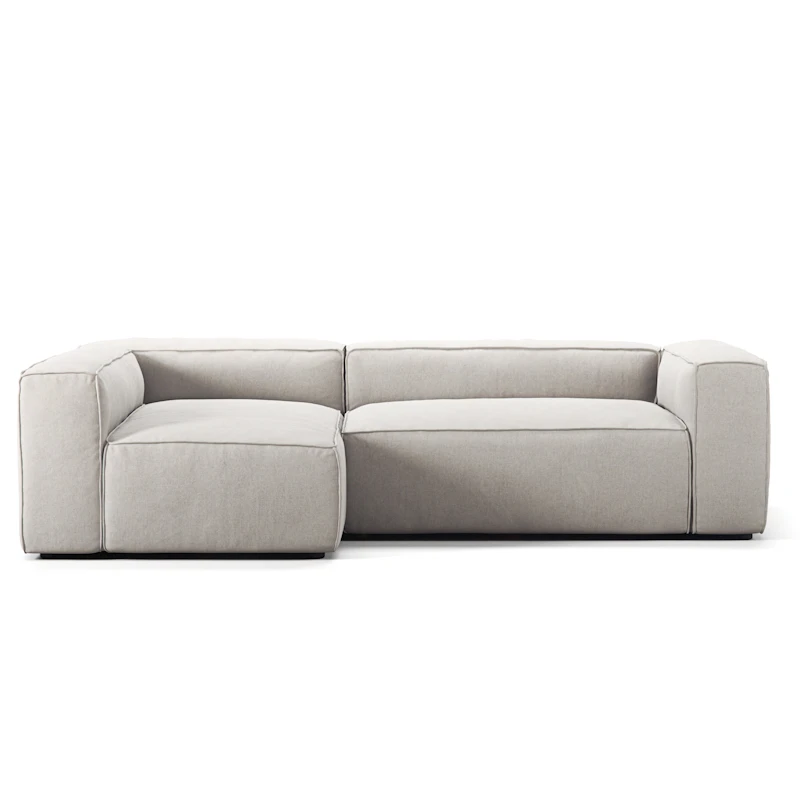 Grand 3-Seter Sofa Divan Venstre, Moon White