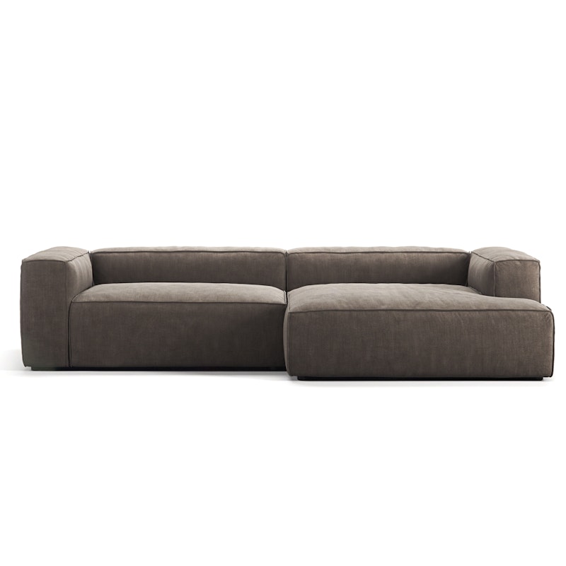 Grand 3-Seter Sofa sjeselong Høyre, Mole Brown