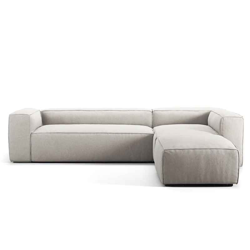Grand 4-Seter Sofa Divan Høyre åpent endestykke, Moon White