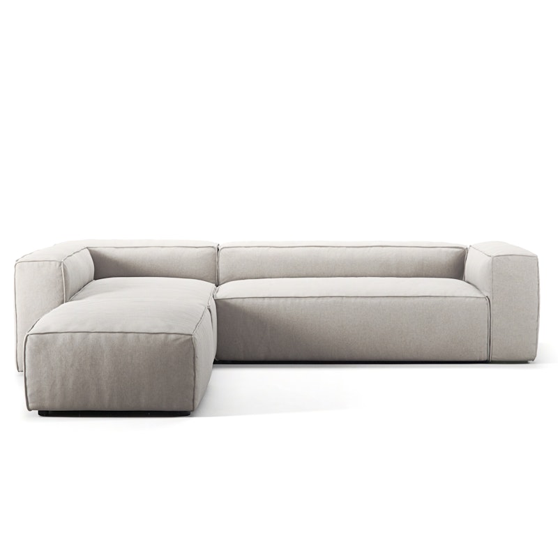 Grand 4-Seter Sofa Divan Venstre åpent endestykke, Moon White