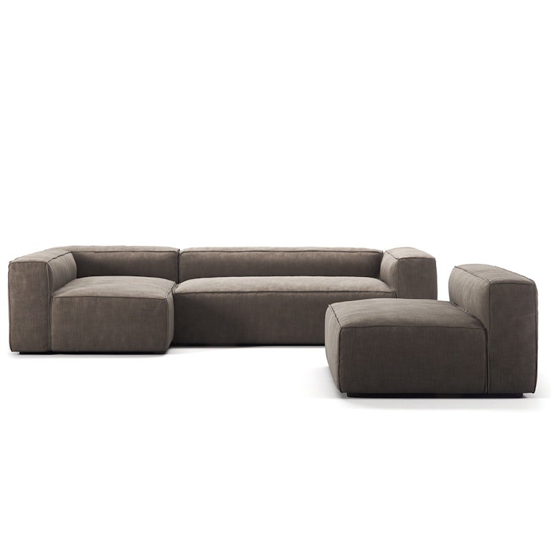 Grand 4-Seter Sofa Divan Venstre med Lenestol, Mole Brown