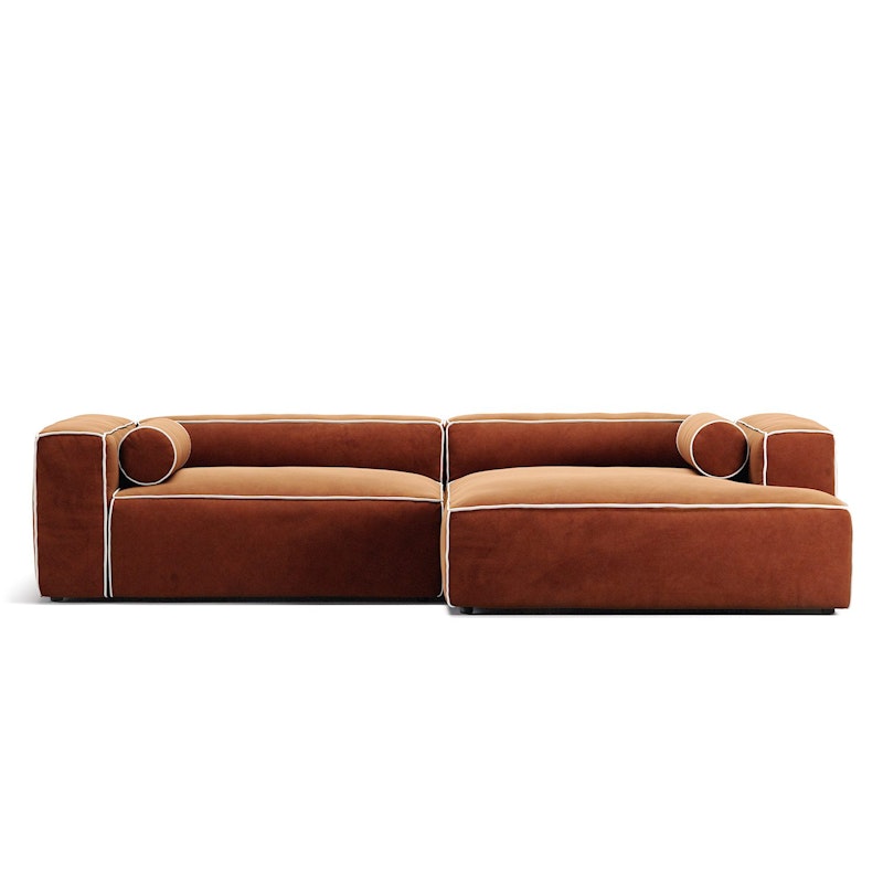 Grand Hue 3-Seter Sofa Sjeselong Høyre, Copper Glow / Moon White