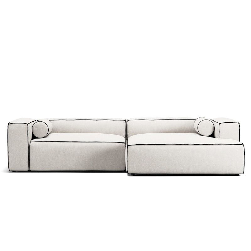 Grand Hue 3-Seter Sofa Sjeselong Høyre, Steam White / Mine Graphite