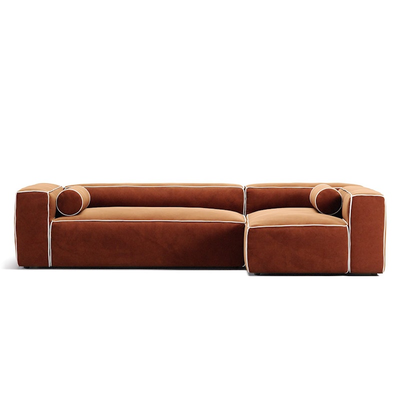 Grand Hue 4-Seter Sofa Divan Høyre, Copper Glow / Moon White