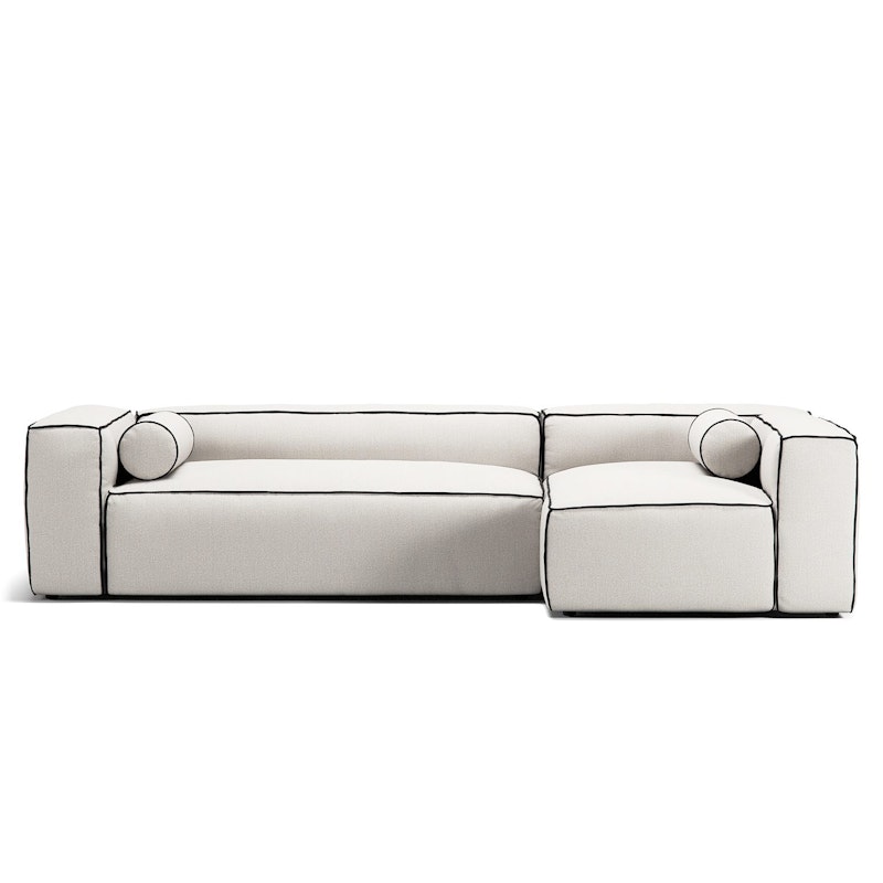 Grand Hue 4-Seter Sofa Divan Høyre, Steam White / Mine Graphite