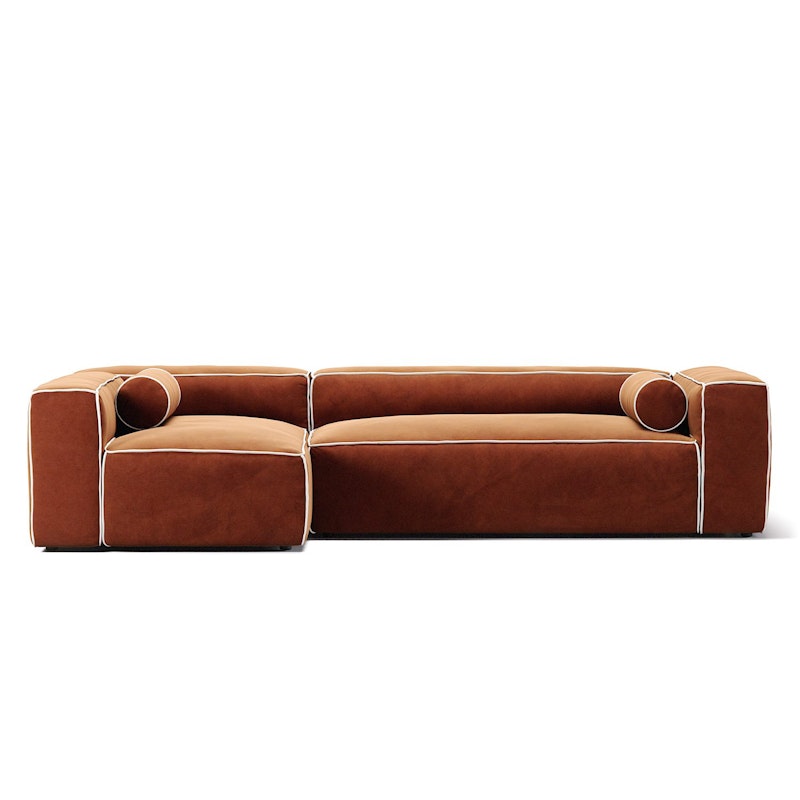 Grand Hue 4-Seter Sofa Divan Venstre, Copper Glow / Moon White