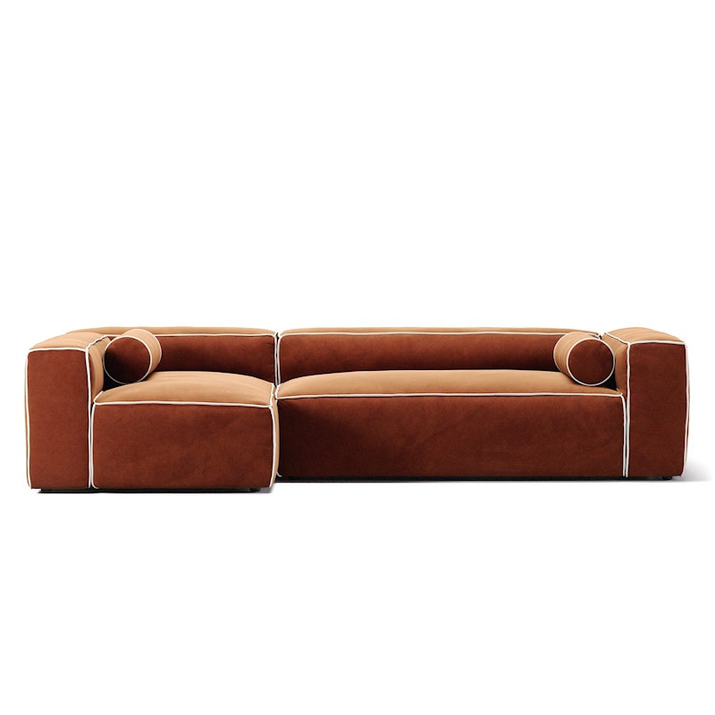 Grand Hue 4-Seter Sofa Divan Venstre, Copper Glow / Moon White