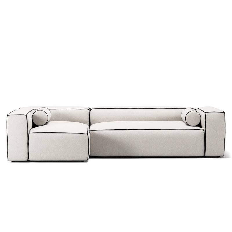 Grand Hue 4-Seter Sofa Divan Venstre, Steam White / Mine Graphite