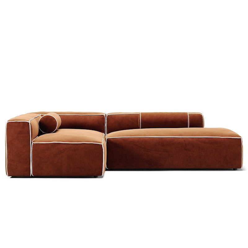 Grand Hue Loungesofa 3-seters Åpen Ende Høyre, Copper Glow / Moon White
