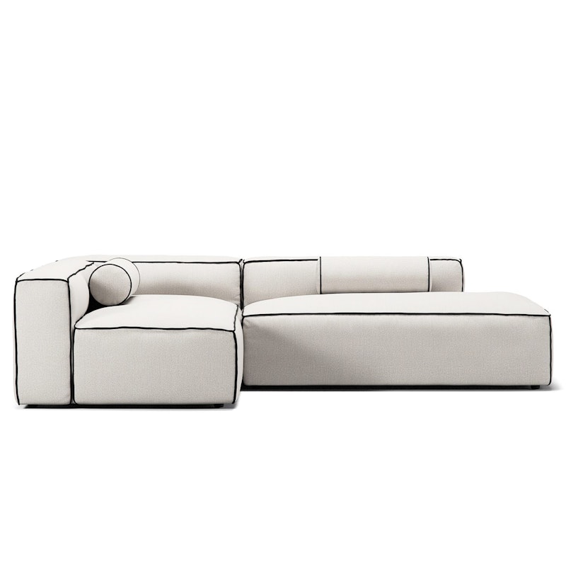 Grand Hue Loungesofa 3-seters Åpen Ende Høyre, Steam White / Mine Graphite