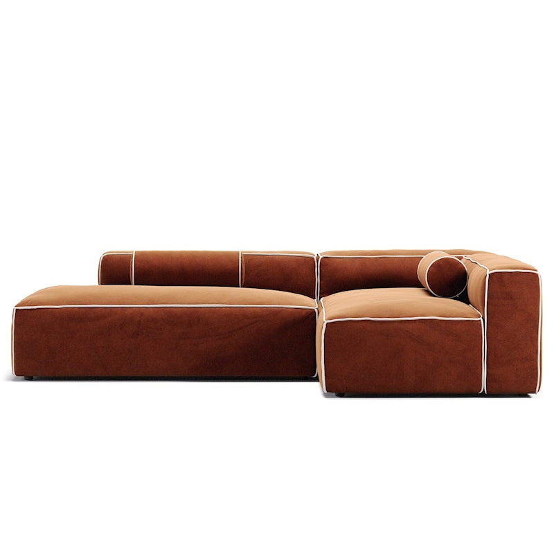 Grand Hue Loungesofa 3-seters Åpen Ende Venstre, Copper Glow / Moon White