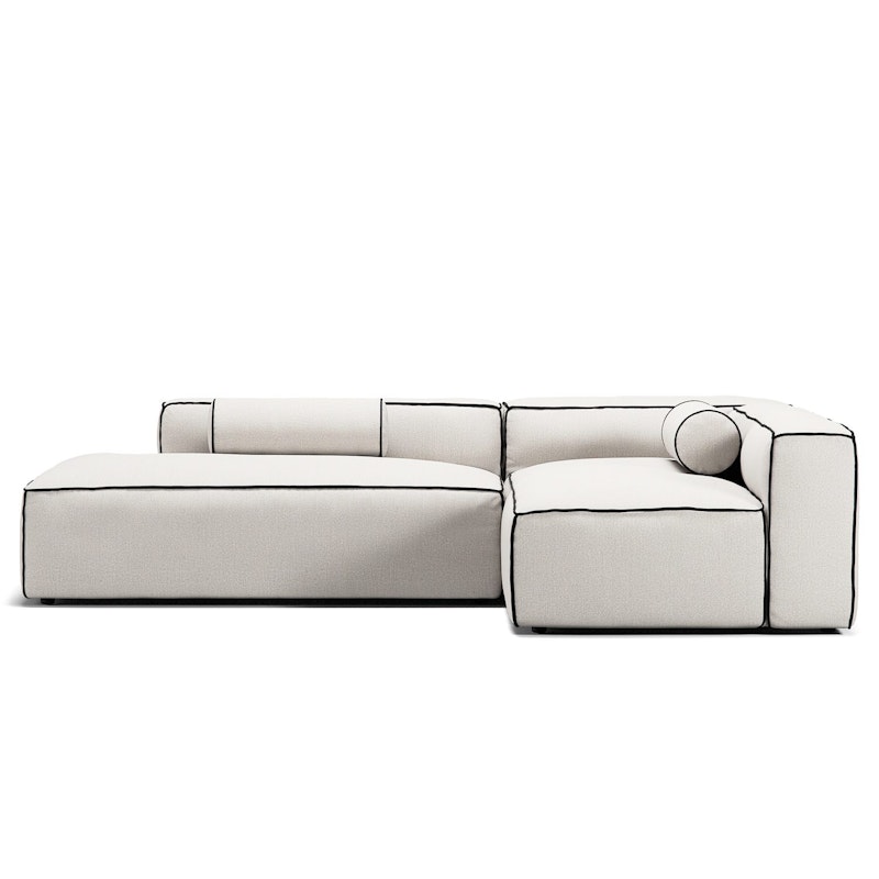 Grand Hue Loungesofa 3-seters Åpen Ende Venstre, Steam White / Mine Graphite