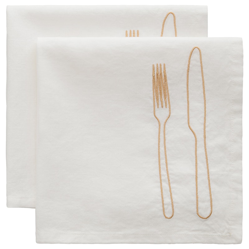 La Tavola Serviett 45x45 cm 2-pk, Latte