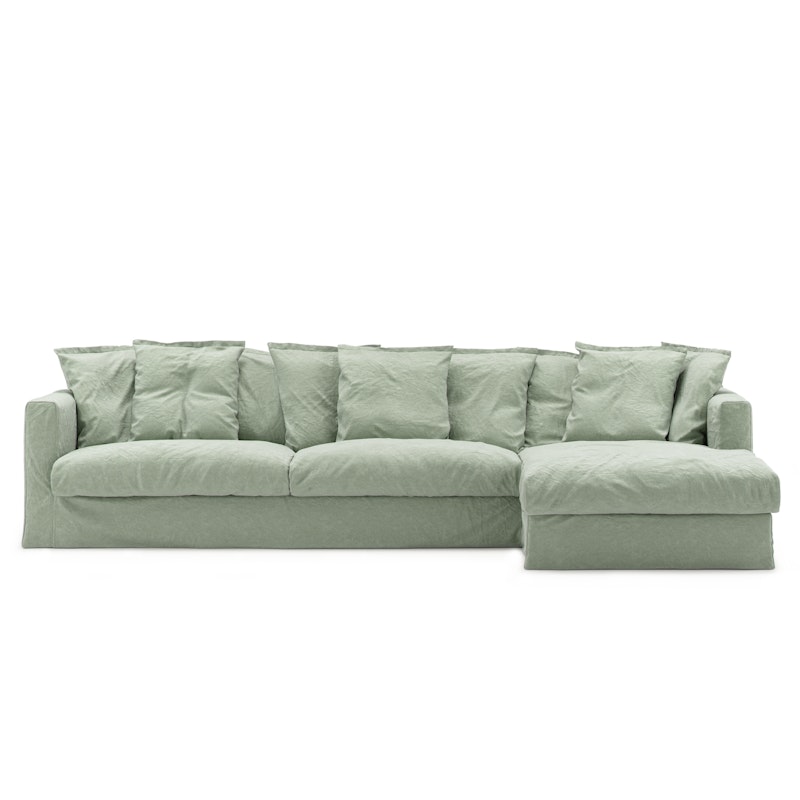 Le Grand Air 3-Seter Sofa Lin Divan Høyre, Green Pear