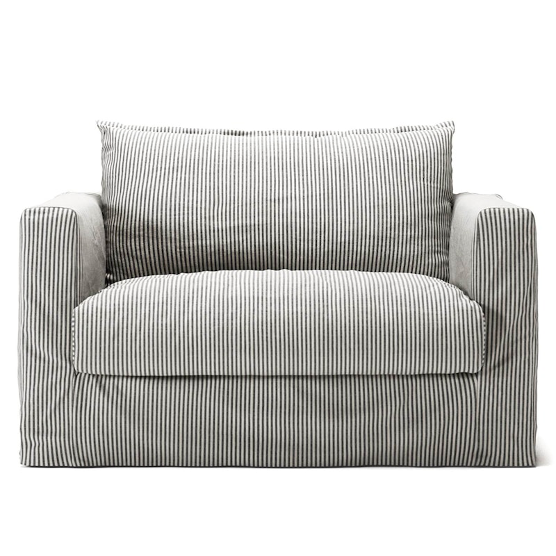 Le Grand Air Nou Love Seat Lin, Ash Stripe
