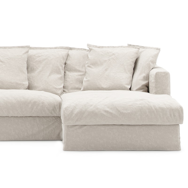 Stopning Til Le Grand Air 3-seter Sofa Lin Divan Høyre, Creamy White