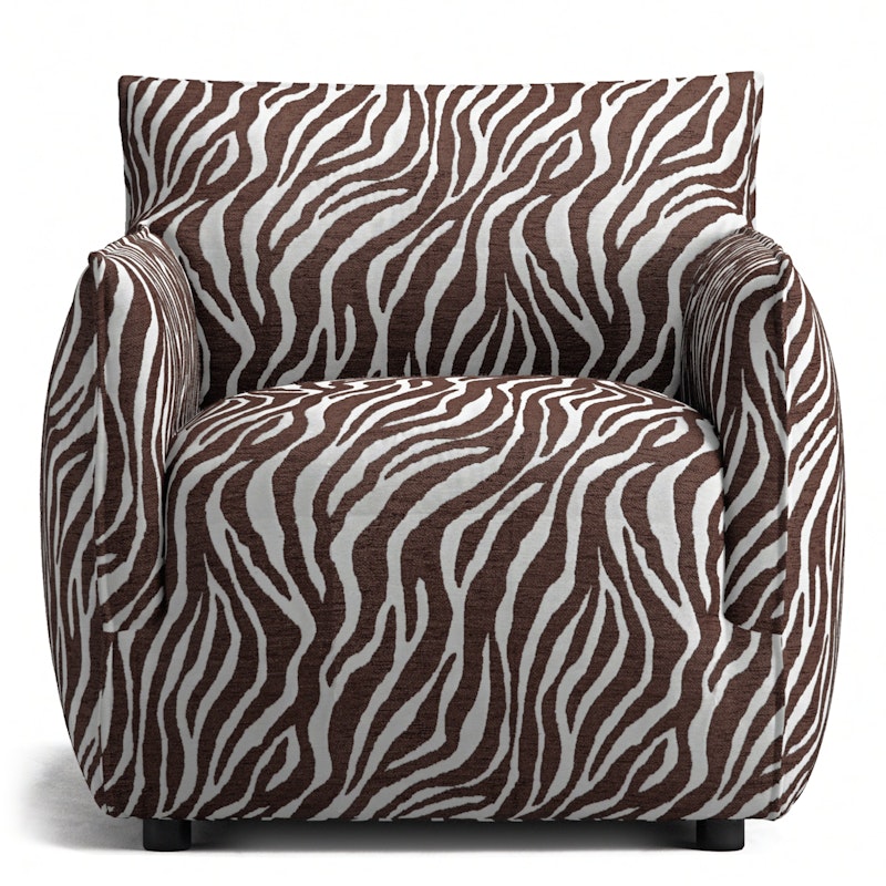 Le Petite Lenestol Zebra, Brun / Hvit