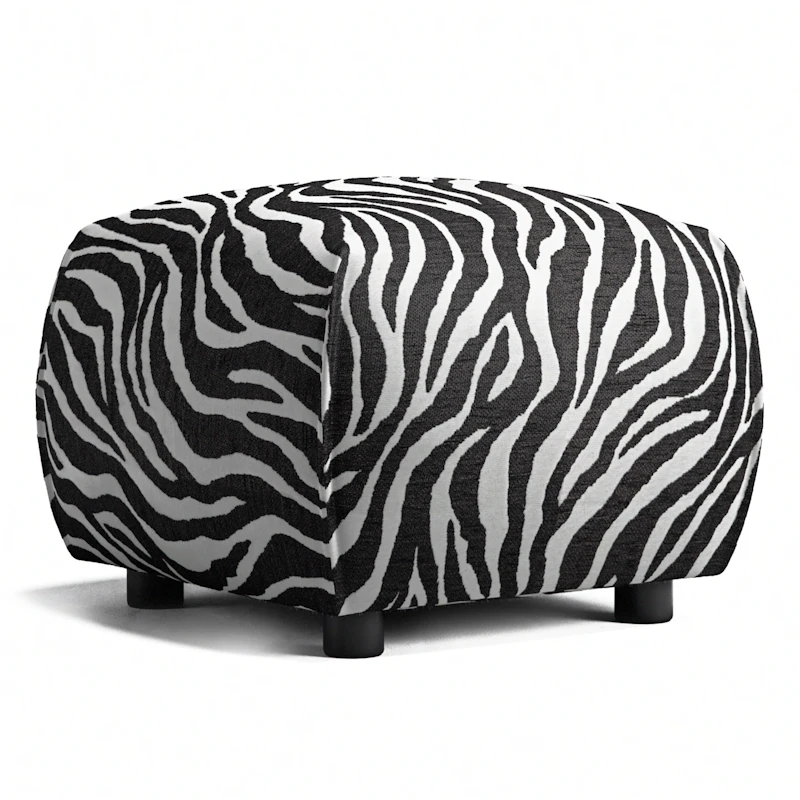 Le Petite Puff Zebra, Sort / Hvit