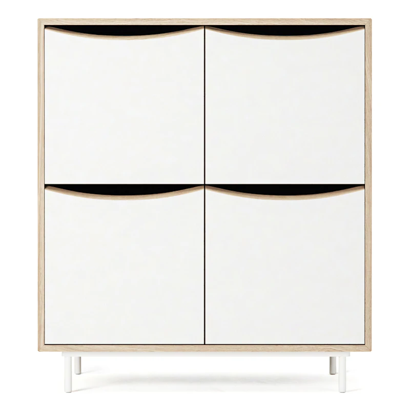 Sand Skap, Eik / Hvit