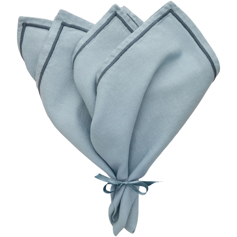 Sienna Serviett 45x45 cm 2-pk, Dusty Blue