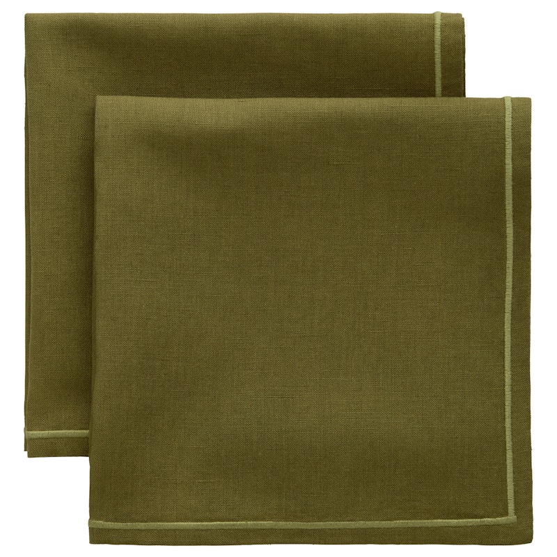 Sienna Serviett 45x45 cm 2-pk, Oliven