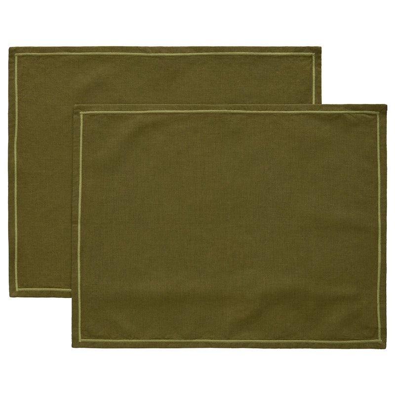 Sienna Spisebrikke 35x45 cm 2-pk, Oliven