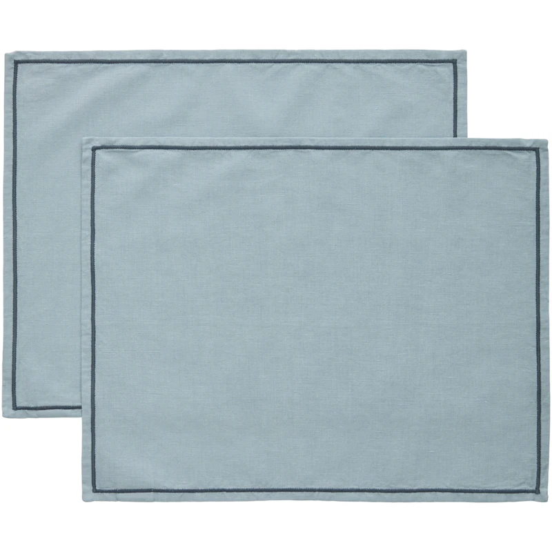 Sienna Spisebrikke 2-pk 35x45 cm, Dusty Blue