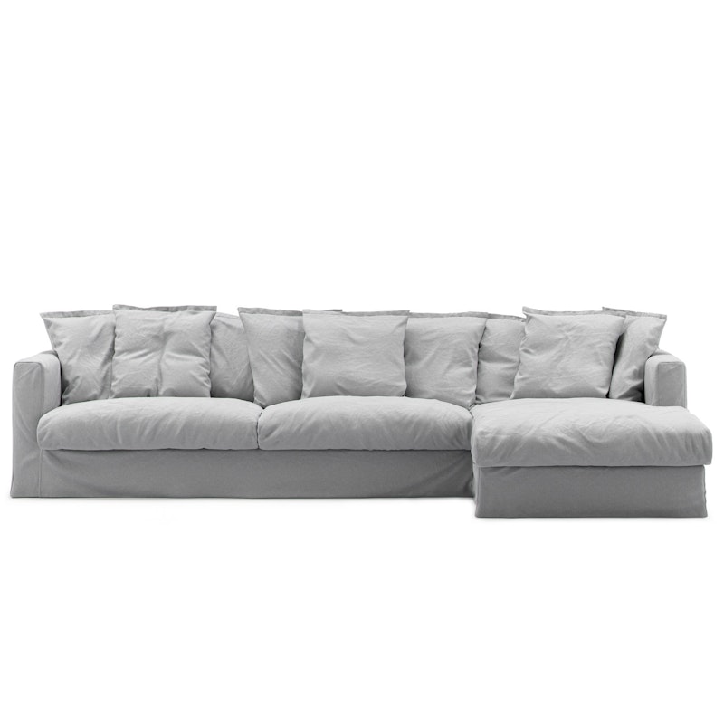 Stopning Til Le Grand Air 3-seter Sofa Bomull Divan Høyre, Lysegrå