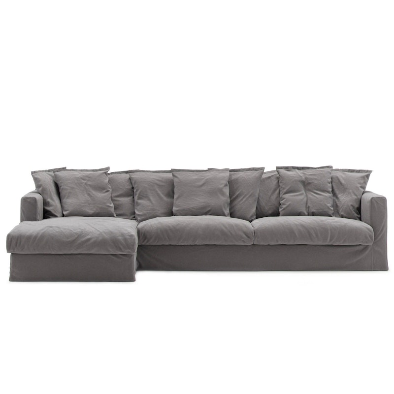 Stopning Til Le Grand Air 3-seter Sofa Bomull Divan Venstre, Grå