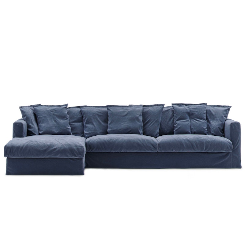 Stopning Til Le Grand Air 3-seter Sofa Bomull Divan Venstre, Blå