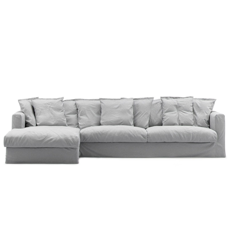 Stopning Til Le Grand Air 3-seter Sofa Bomull Divan Venstre, Lysegrå