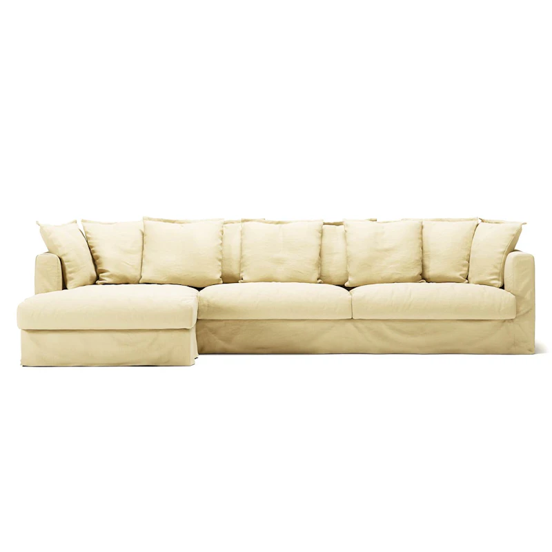 Stopning Til Le Grand Air 3-seter Sofa Lin Divan Venstre, Morning Glow
