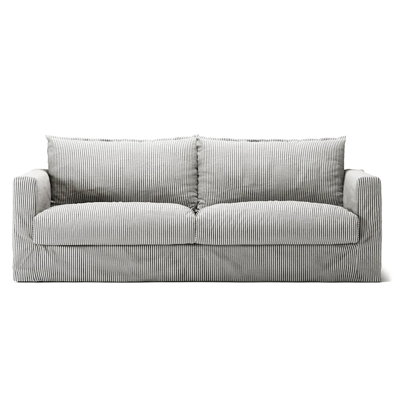 Stopning Til Le Grand Air Nou 3-seter Sofa Lin, Ash Stripe