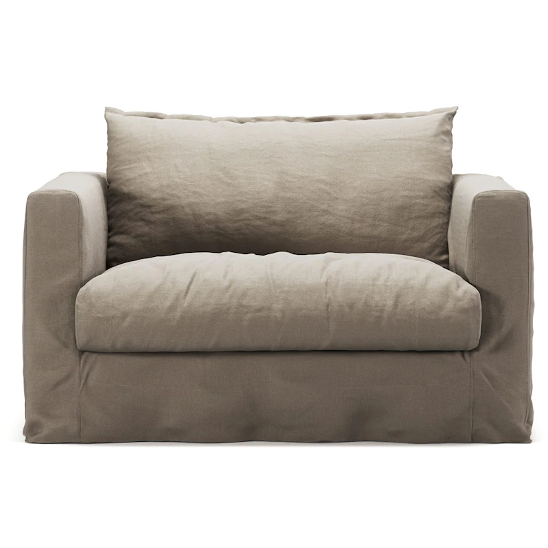 Stopning Til Le Grand Air Nou Love Seat Lin, Savage Linen