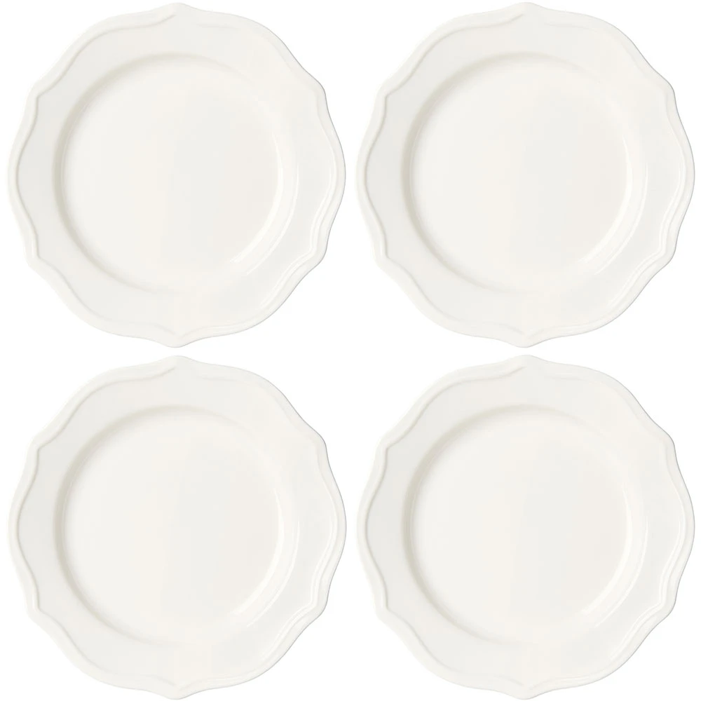 Decotique Violette Sidetallerken 20 Cm 4-pack  -  Asjetter Keramikk Hvit - 438125*4