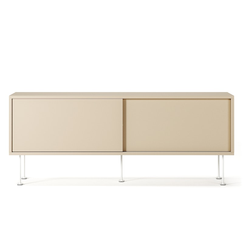 Vogue Mediabenk Med Ben 136 cm, Sand / Hvit