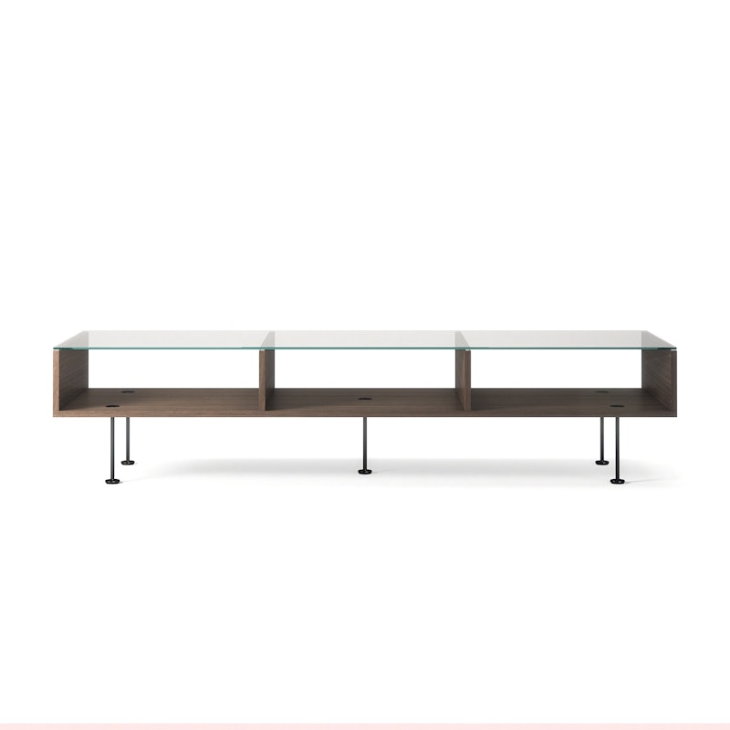 Vogue Salongbord 45x165 cm, Mørk Eik / Sort