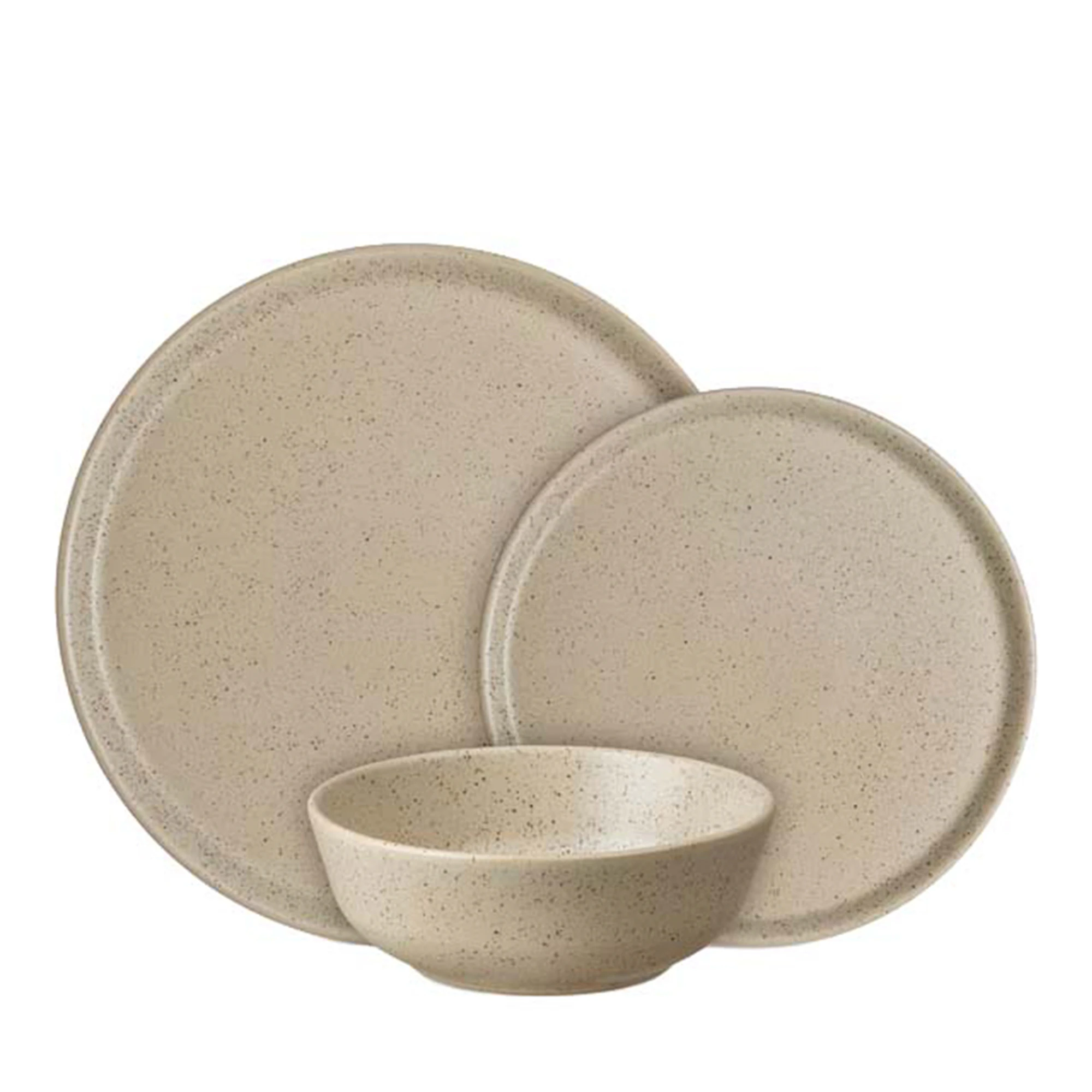 Denby Grain Wheat Serveringssett 12-pk - Serviser & Startsett Stengods Beige - 509040958