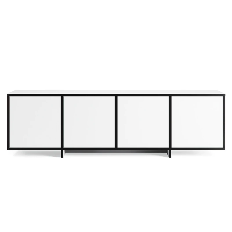 NOIR Mediabenk, Hvit / Sort