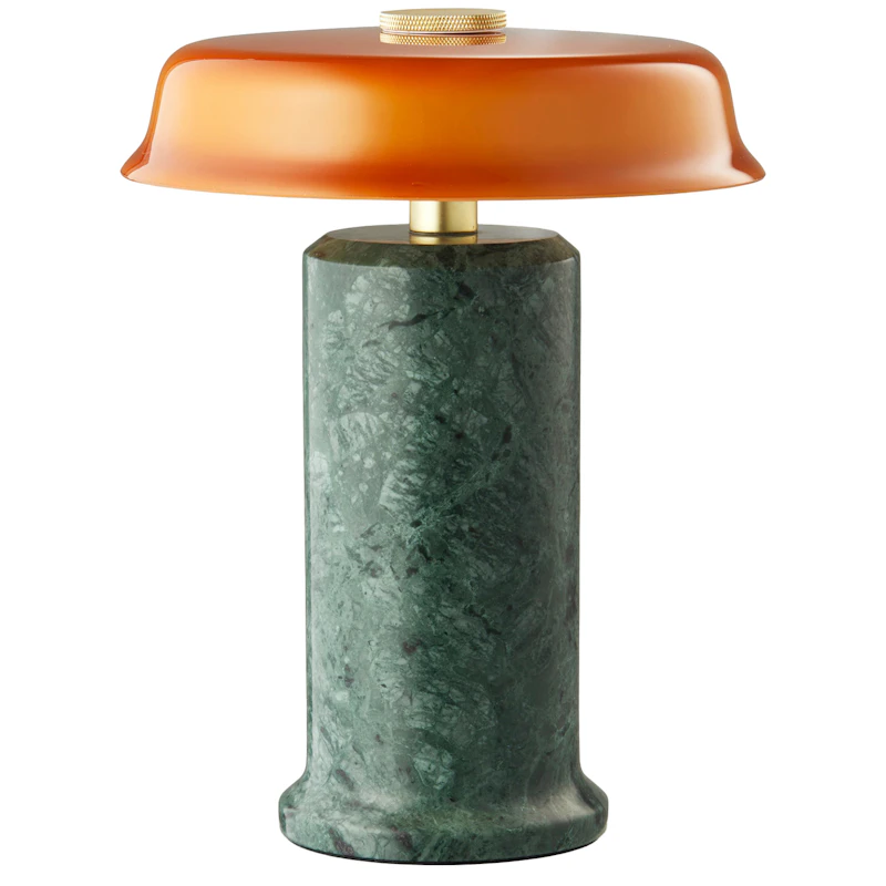 Trip No. 2 Portabel Lampe, Marmor Moss / Amber