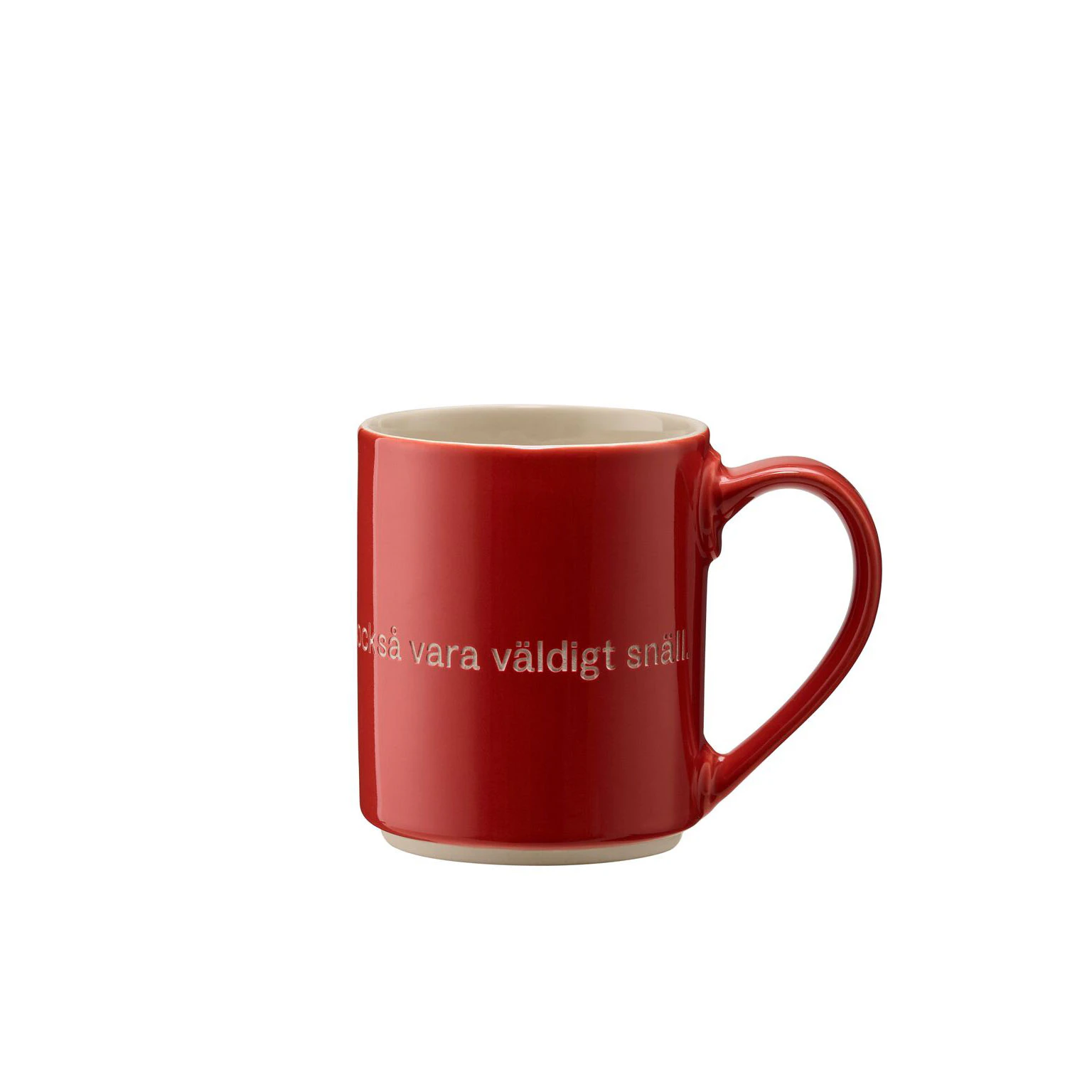 Design House Stockholm Astrid Lindgren Krus 2 Den Som &Auml;r V&auml;ldigt Stark -  Kaffekopper Stengods R&oslash;d - 2530-0000