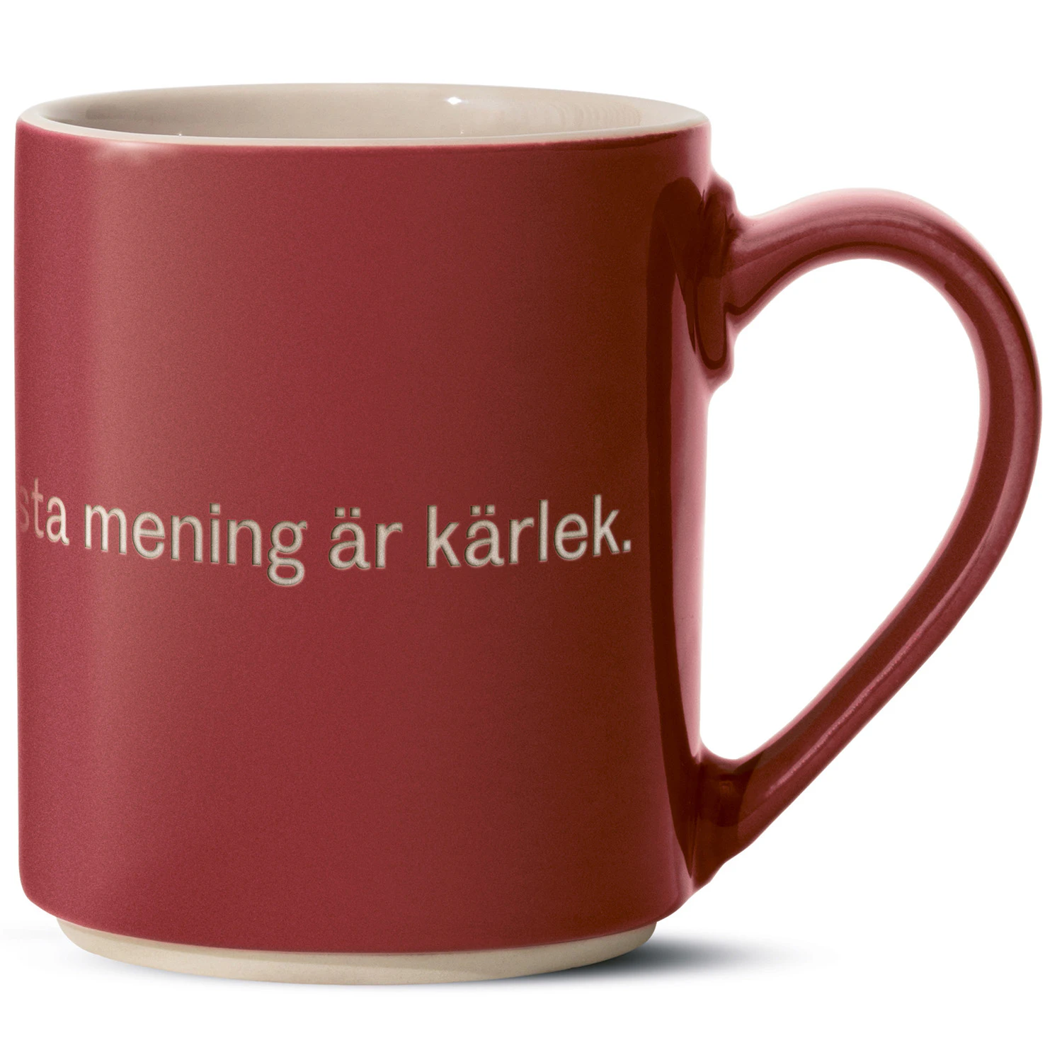 Design House Stockholm Astrid Lindgren Krus 26 Livets Innersta Mening -  Kaffekopper Stengods R&oslash;d - 2835-0000