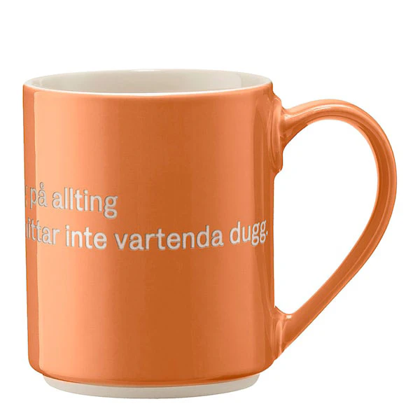 Design House Stockholm Astrid Lindgren Krus Det &Auml;r Ingen Ordning -  Kaffekopper Stengods Orange - 2692-0000