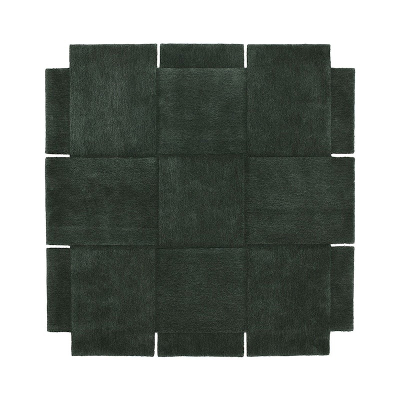 Basket Teppe Grønn, 180x180 cm