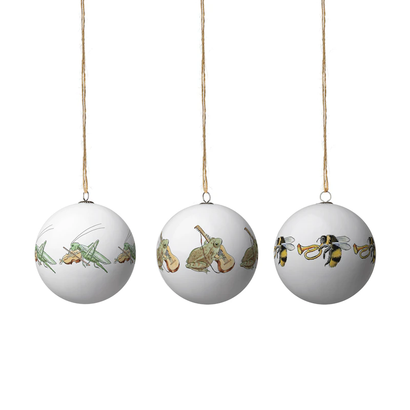 Elsa Beskow Julekule 3-pk, Frosk/humle/siriss